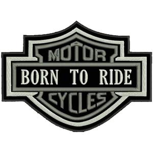Patch Motor Cycles grigio - grande