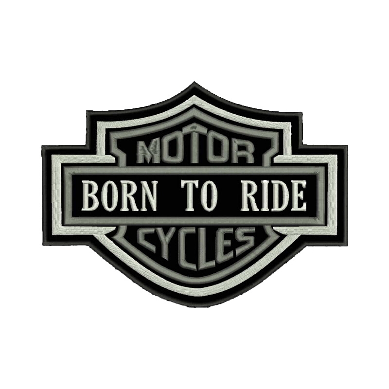 Patch Motor Cycles grigio - grande