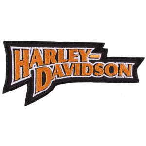 Toppa Harley Davidson scritta arancione