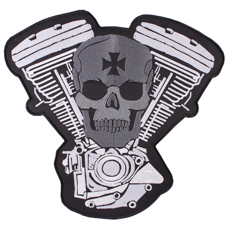 Patch Warrior bianco-grigio