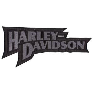 Toppa Harley Davidson con scritta grigia - grande