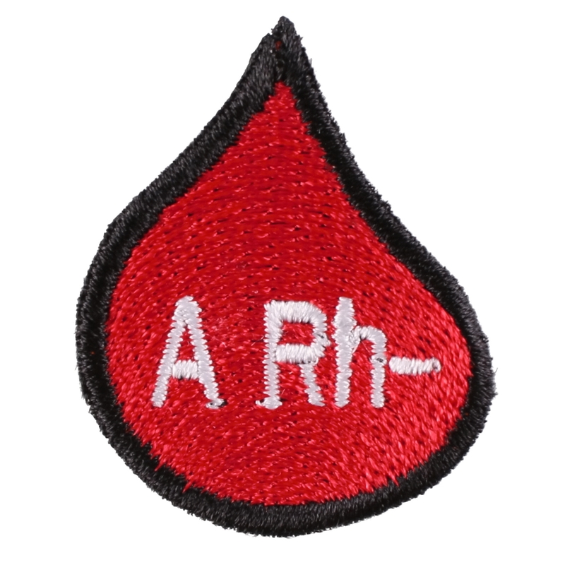 Cerotto con goccia di gruppo sanguigno A Rh-