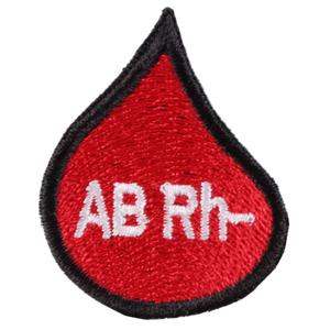 Toppa con goccia di gruppo sanguigno AB Rh-