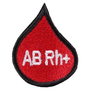 Toppa con goccia di gruppo sanguigno AB Rh+
