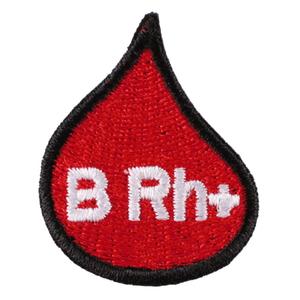 Patch con goccia di gruppo sanguigno B Rh+