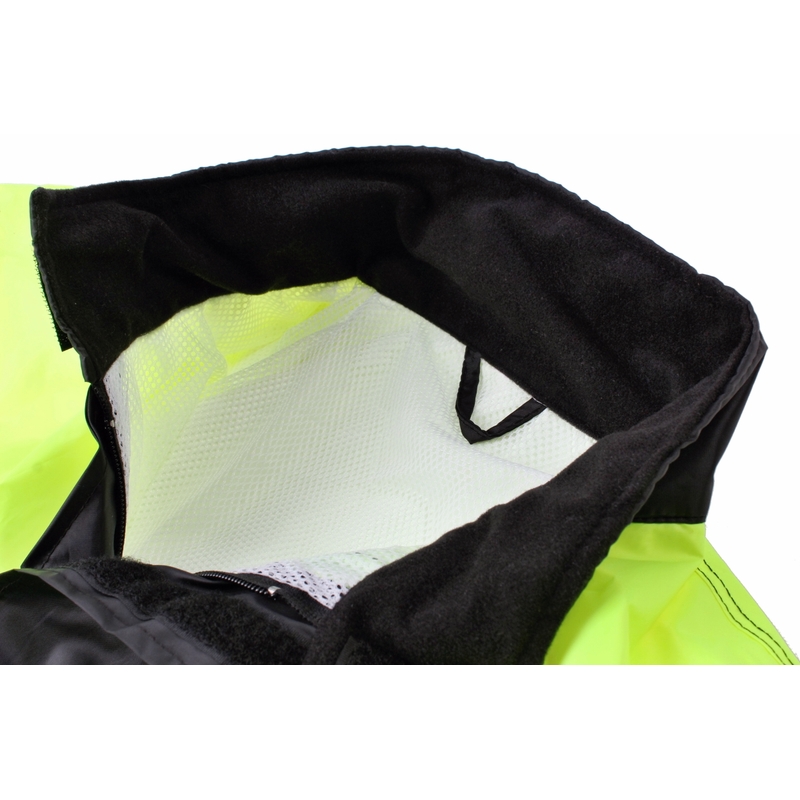 Tuta antipioggia RSA nero-giallo fluo
