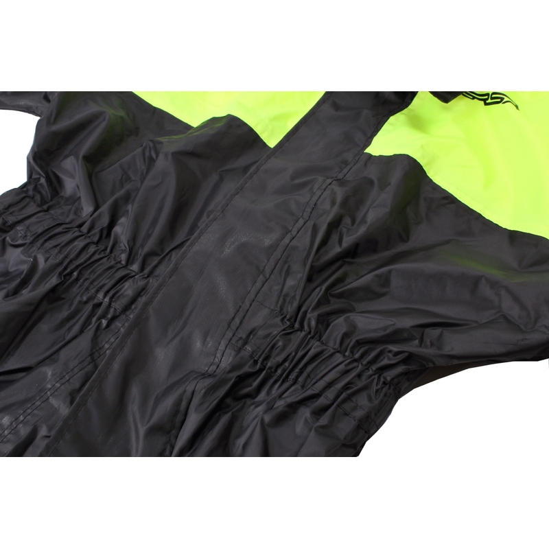 Tuta antipioggia RSA nero-giallo fluo
