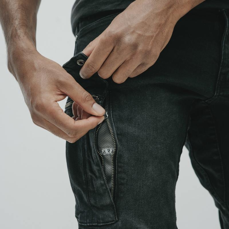 Jeans da motociclista Rebelhorn Vandal neri
