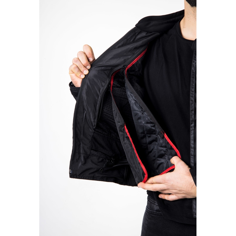 Giacca da moto Ozone Pulse nera-grigia