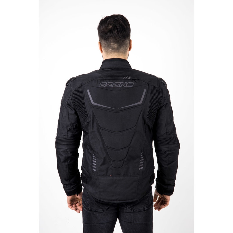 Giacca da moto Ozone Pulse nera-grigia
