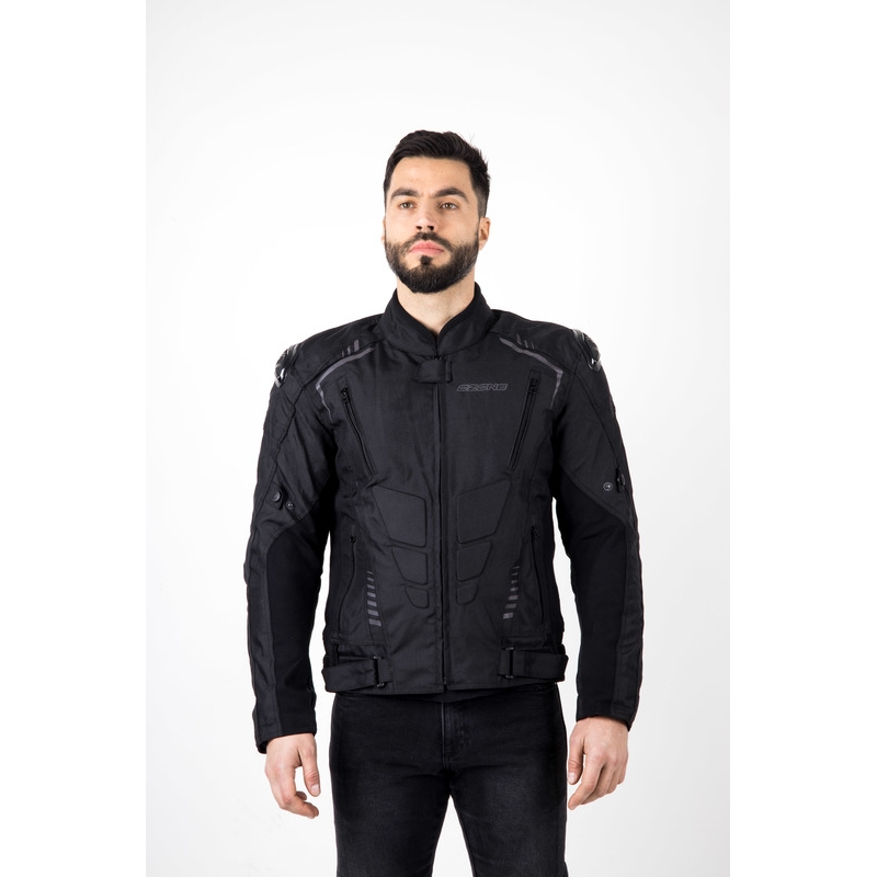 Giacca da moto Ozone Pulse nera-grigia