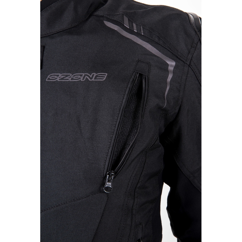 Giacca da moto Ozone Pulse nera-grigia