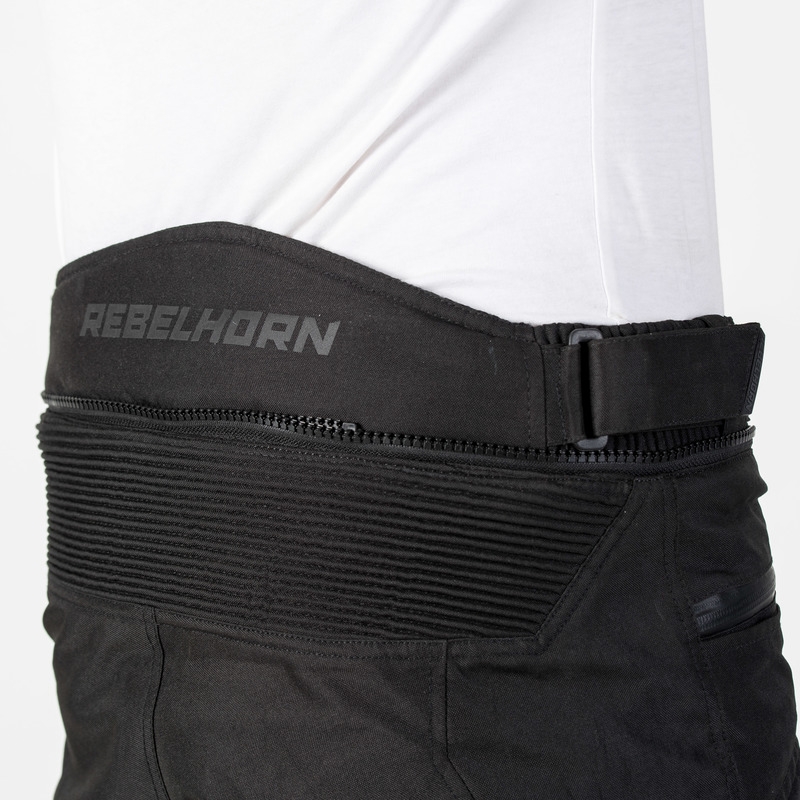 Pantaloni da moto neri Rebelhorn Borg Saldi