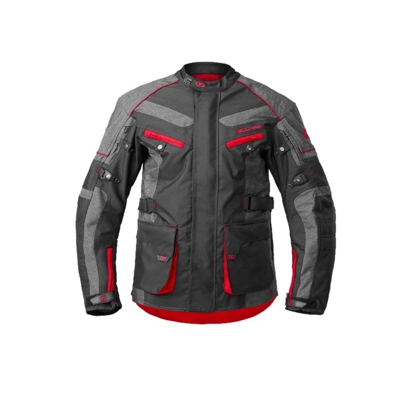 Bunda na motorku 4SQUARE Discovery Adventure černo-červená výprodej