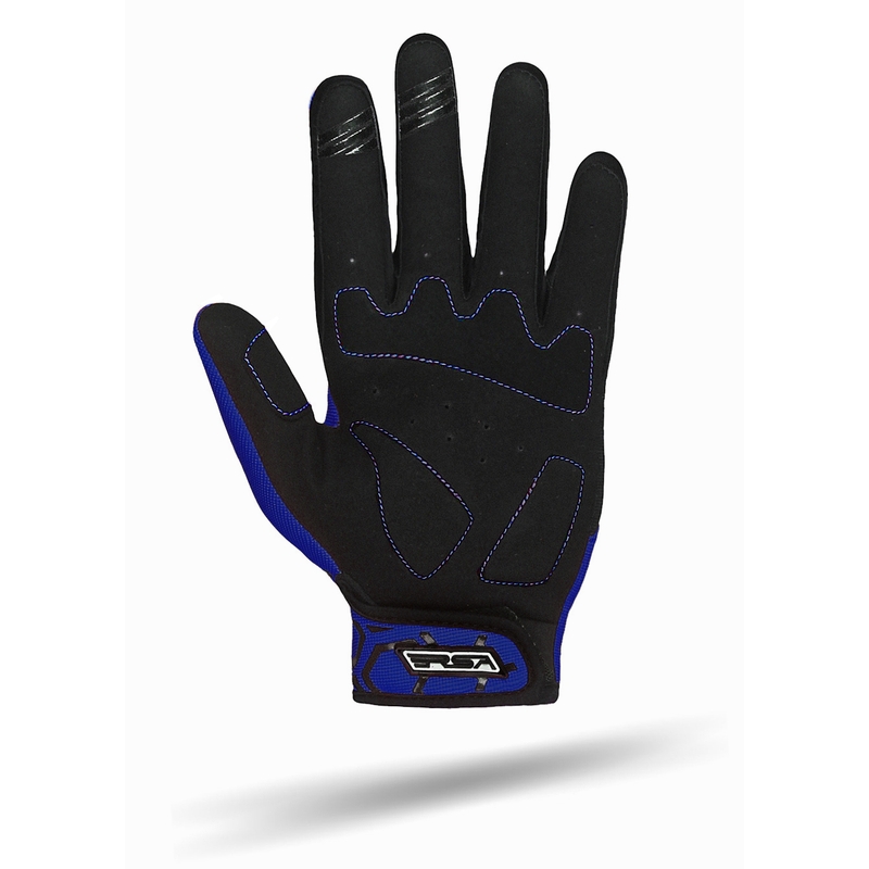 Guanti da moto per bambini RSA MX EVO nero e blu