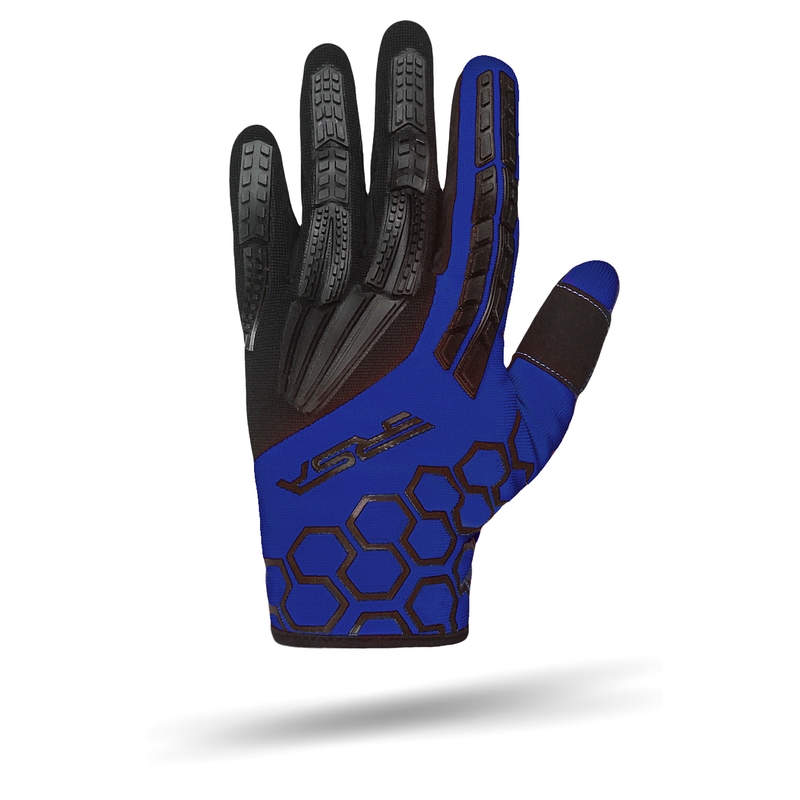 Guanti da moto per bambini RSA MX EVO nero e blu