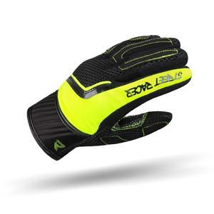 Guanti da moto Street Racer Stunt Nero-Giallo Fluo da donna