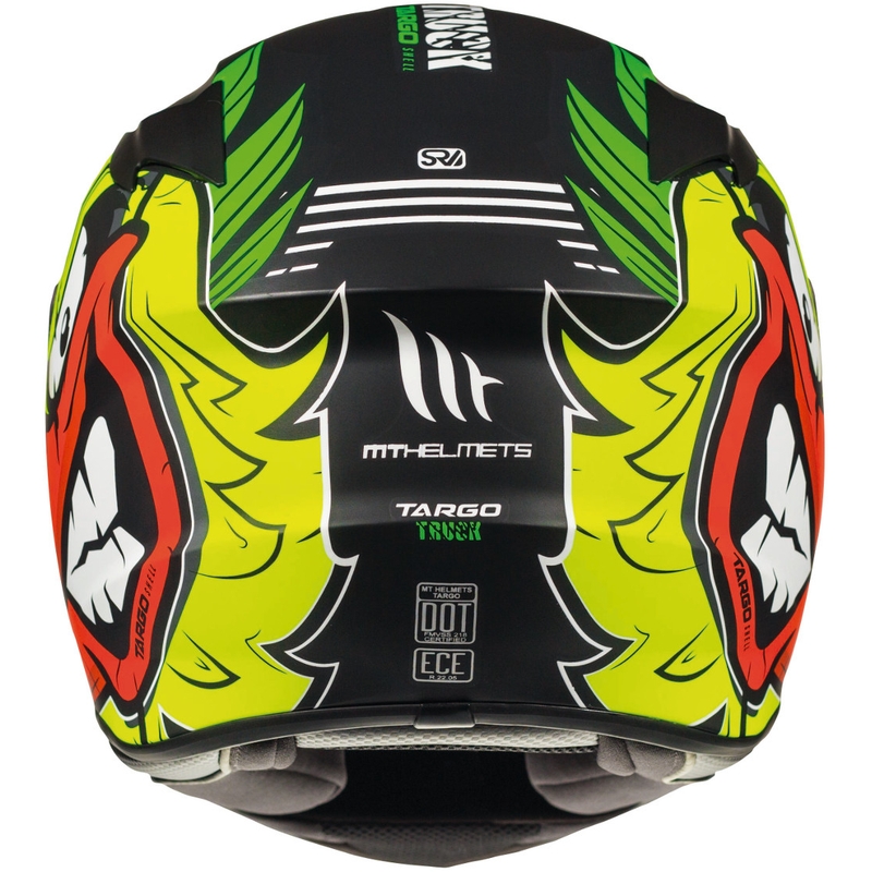 MT Targo Truck A2 casco moto integrale giallo fluo opaco