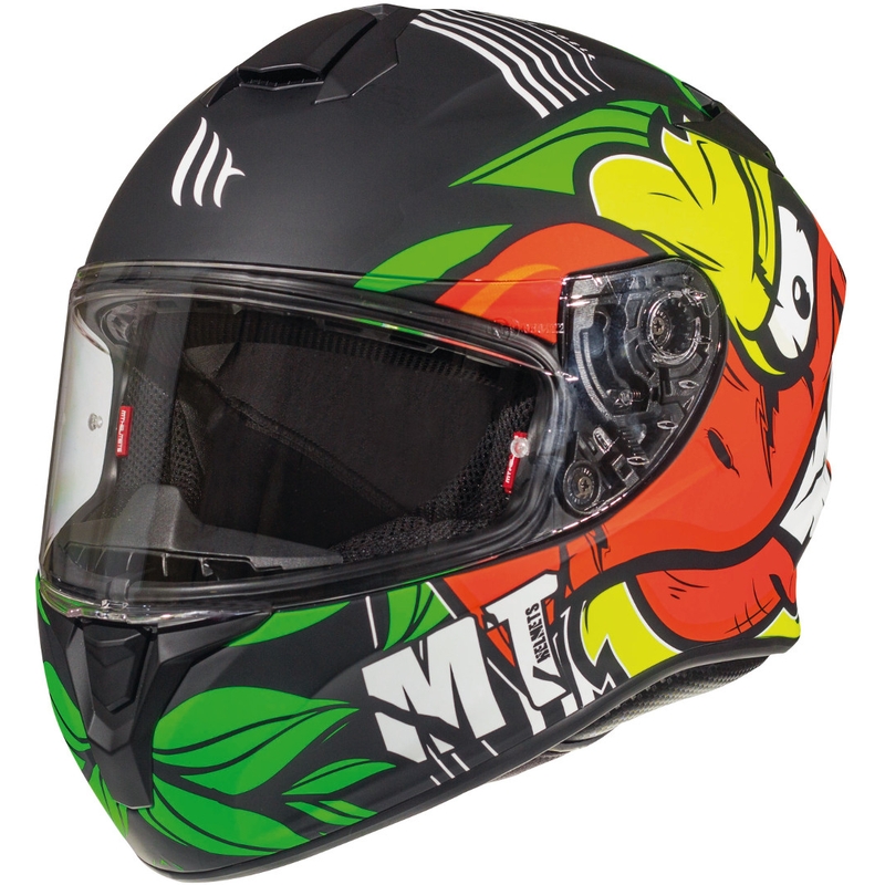 MT Targo Truck A2 casco moto integrale giallo fluo opaco
