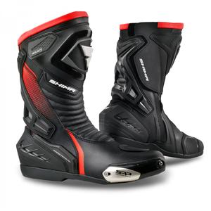 Stivali da moto Shima RSX-6 nero-rosso fluo