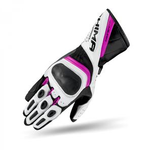Guanti da moto Shima Miura da donna, neri, bianchi e rosa Saldi