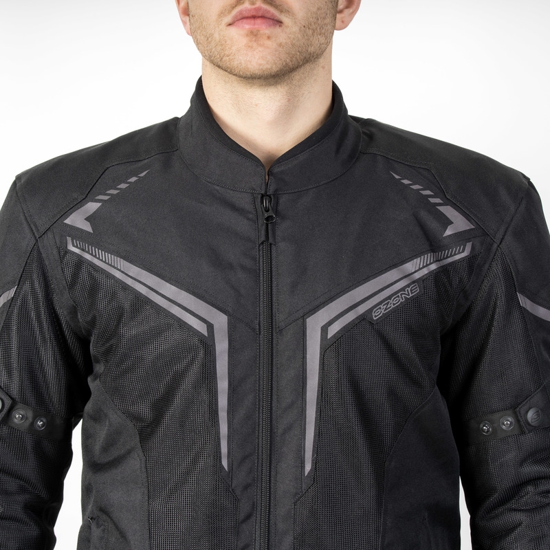 Giacca moto Ozone Flow nera Saldi