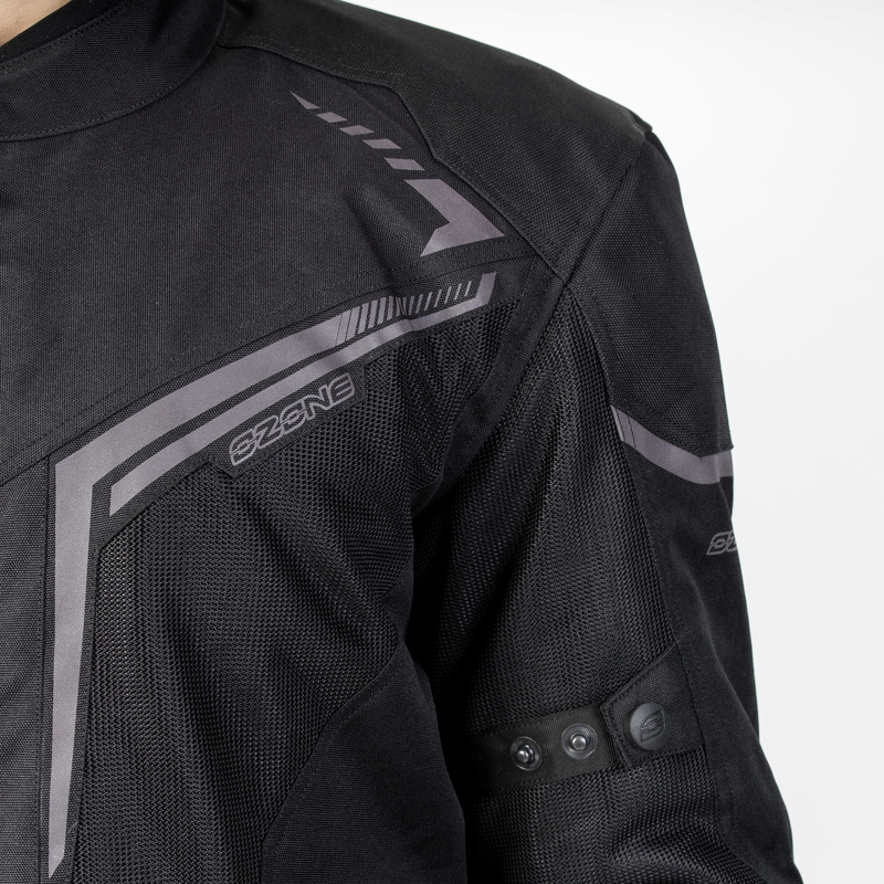 Giacca moto Ozone Flow nera Saldi
