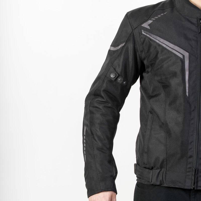 Giacca moto Ozone Flow nera Saldi