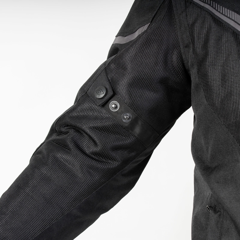 Giacca moto Ozone Flow nera Saldi