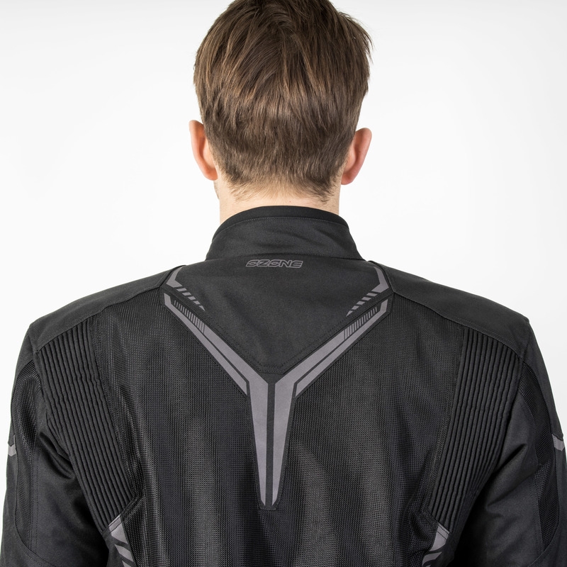 Giacca moto Ozone Flow nera Saldi