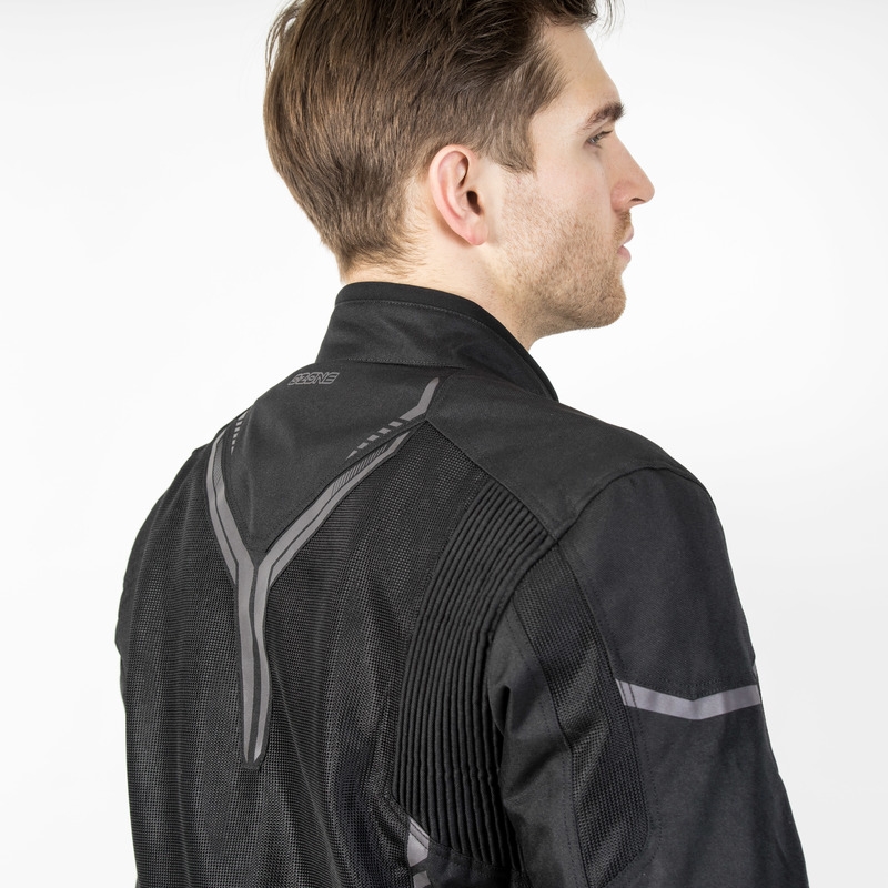 Giacca moto Ozone Flow nera Saldi