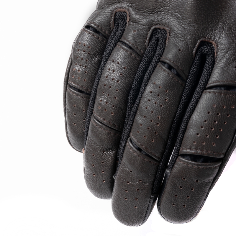 Guanti da moto Rebelhorn Impala marrone Saldi