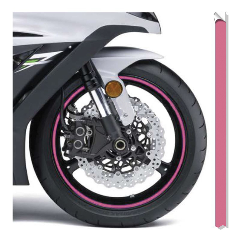 Nastro riflettente sul bordo Stampa rosa