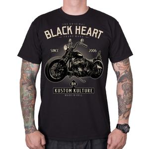 Maglietta da moto con cuore nero da uomo
