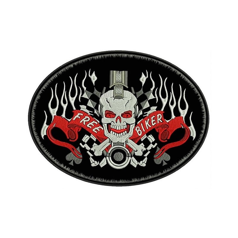 Ovale da motociclista senza toppe - grande