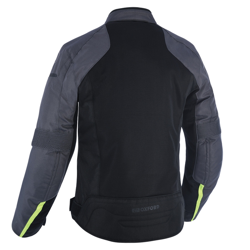 Giacca da moto Oxford Delta 1.0 Air nero-grigio-giallo fluo