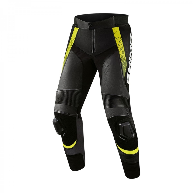 Pantaloni moto Shima STR 2.0 nero-giallo fluo