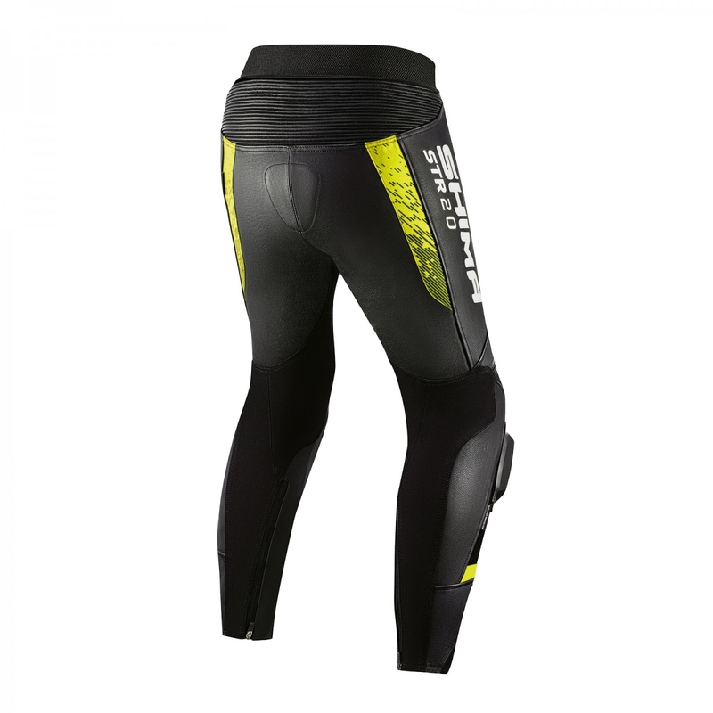 Pantaloni moto Shima STR 2.0 nero-giallo fluo