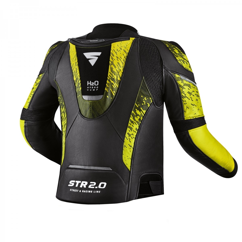 Giacca da moto Shima STR 2.0 nero-giallo fluo