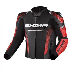 Giacca da moto Shima STR 2.0 nero-rosso