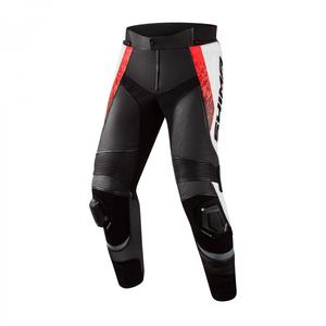 Pantaloni da moto Shima STR 2.0 nero-bianco-rosso fluo