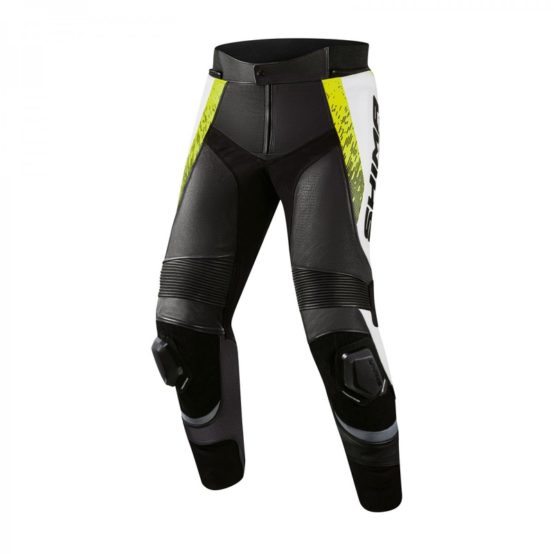Pantaloni da moto Shima STR 2.0 nero-bianco-giallo fluo