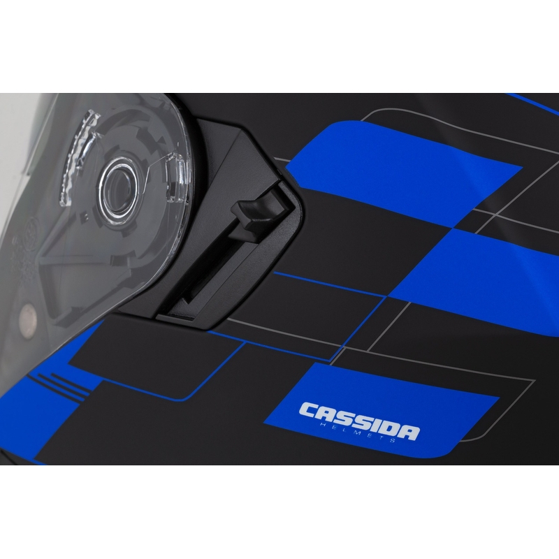 Casco moto aperto Cassida Jet Tech Roxor nero-grigio-blu opaco
