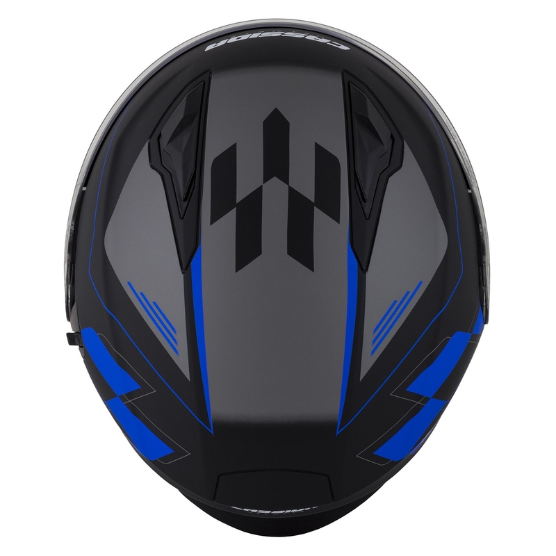 Casco moto aperto Cassida Jet Tech Roxor nero-grigio-blu opaco