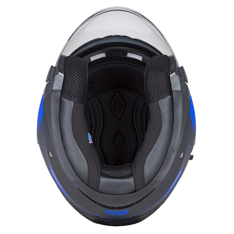 Casco moto aperto Cassida Jet Tech Roxor nero-grigio-blu opaco