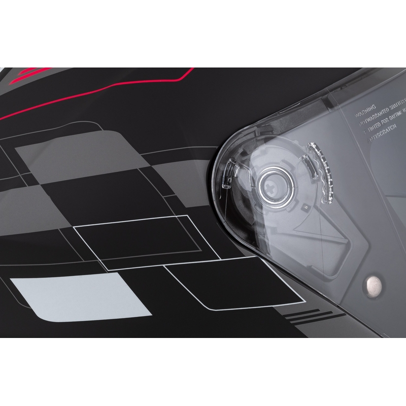 Casco moto aperto Cassida Jet Tech Roxor nero-rosso-grigio