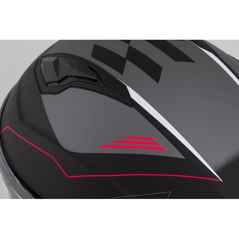 Casco moto aperto Cassida Jet Tech Roxor nero-rosso-grigio