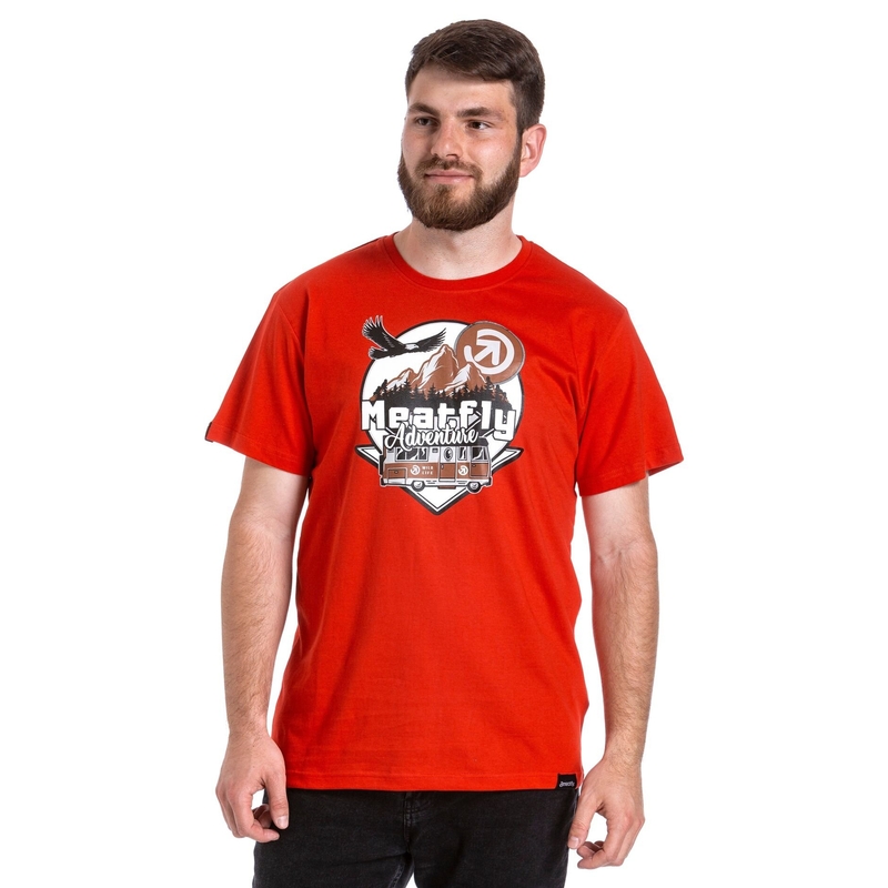 Maglietta Meatfly Mounty rosso Saldi
