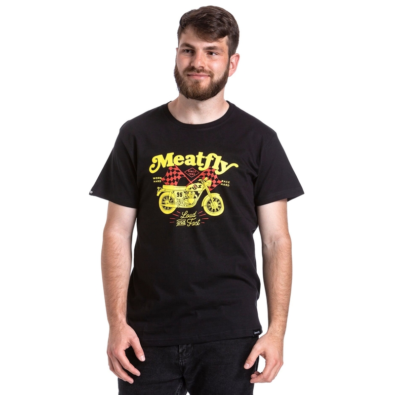 Maglietta Meatfly Loud And Fast nero Saldi