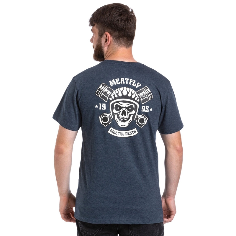 Maglietta Meatfly Ride Till Death blu scuro Saldi